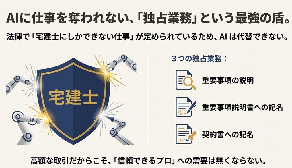 宅建士にしかできない3つの独占業務(重要事項説明など)はAI時代でも代替不可