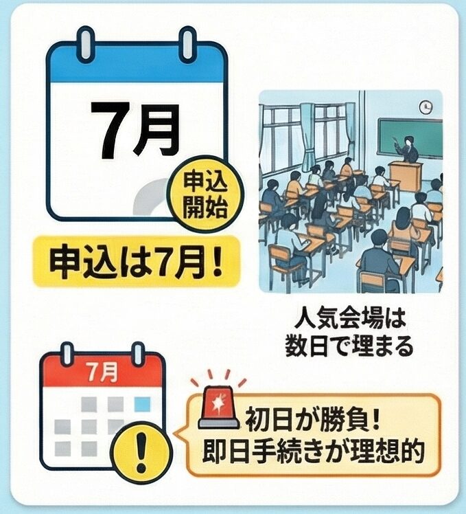 宅建の申し込みは何時から始まる?