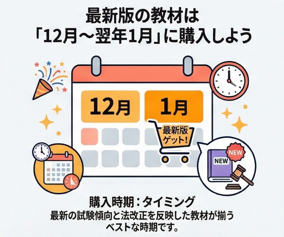 最新版の宅建教材はいつ買うのがベストな時期か
