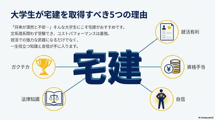 大学生が宅建を取得すべき5つの理由
