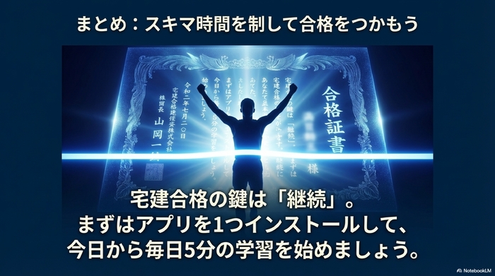 まとめ:スキマ時間を制して合格をつかもう