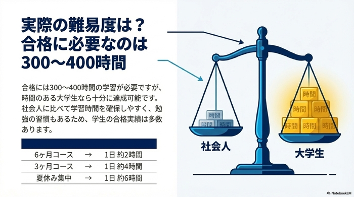 実際の難易度は?合格に必要なのは300~400時間