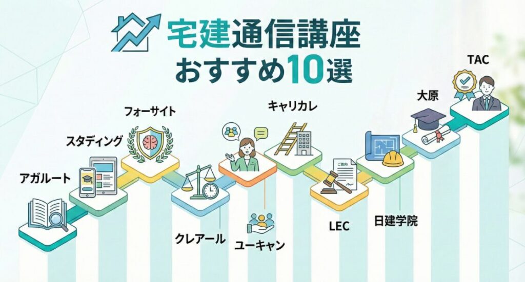 宅建通信講座おすすめ10選