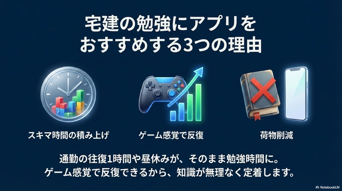 宅建の勉強にアプリをおすすめする3つの理由